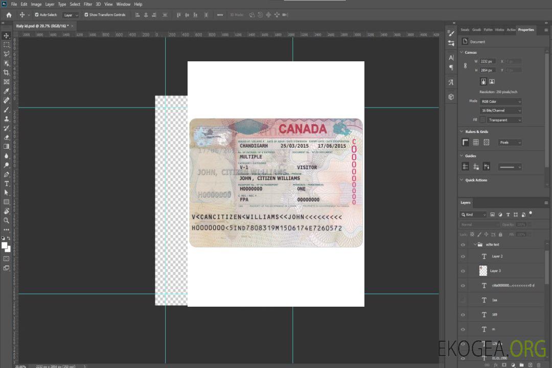 Visa CANADA template